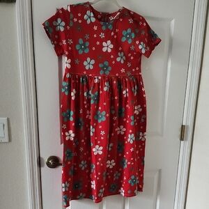 Hanna Andersson Red and Teal Casual Sundress